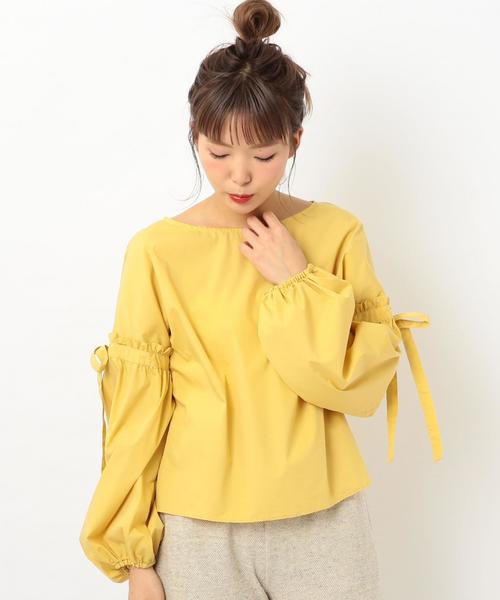 Another Edition（アナザーエディション）の「タイプライターギャザー　ブラウス◆（シャツ/ブラウス・レディース・ホワイト/ライトピンク/イエロー・FREE）」の2枚目の写真