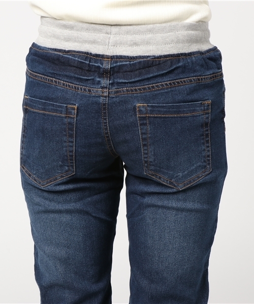 Fashion Letter（ファッションレター）の「ウエストゴム美脚デニムパンツ（大きいサイズ）（デニムパンツ・レディース・ネイビー/ブルー・M/LL/L/3L/4L）」の6枚目の写真