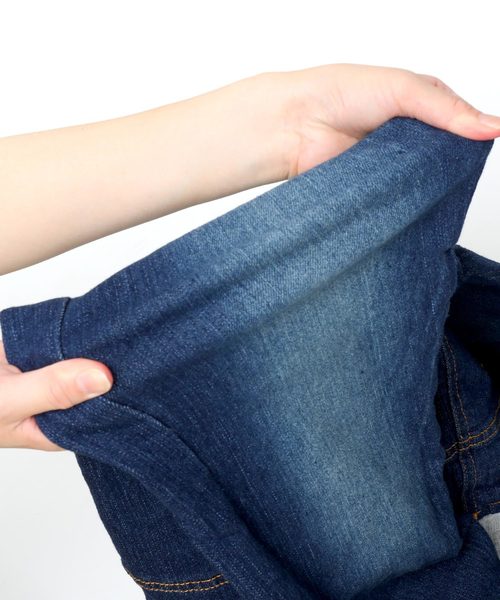 Fashion Letter（ファッションレター）の「ウエストゴム美脚デニムパンツ（大きいサイズ）（デニムパンツ・レディース・ネイビー/ブルー・M/LL/L/3L/4L）」の13枚目の写真