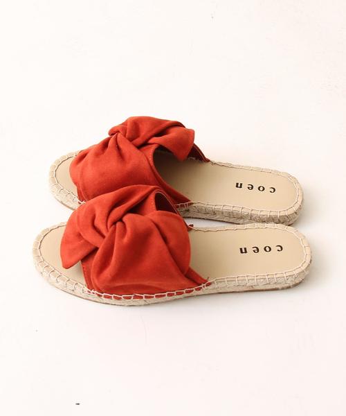 coen（コーエン）の「リボンフラットエスパドリーユサンダル（サンダル・レディース・ブラック/ダークブラウン/レッド系その他・LARGE/MEDIUM/SMALL）」の14枚目の写真