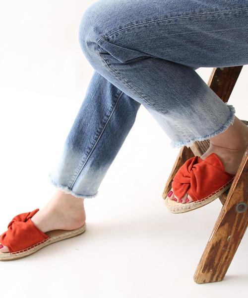 coen（コーエン）の「リボンフラットエスパドリーユサンダル（サンダル・レディース・ブラック/ダークブラウン/レッド系その他・LARGE/MEDIUM/SMALL）」の8枚目の写真