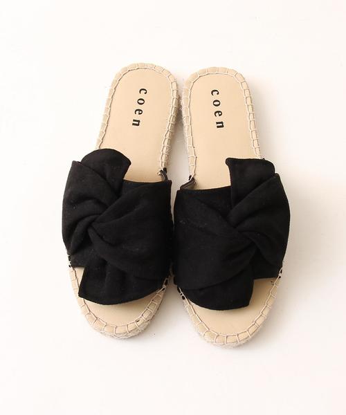 coen（コーエン）の「リボンフラットエスパドリーユサンダル（サンダル・レディース・ブラック/ダークブラウン/レッド系その他・LARGE/MEDIUM/SMALL）」の9枚目の写真