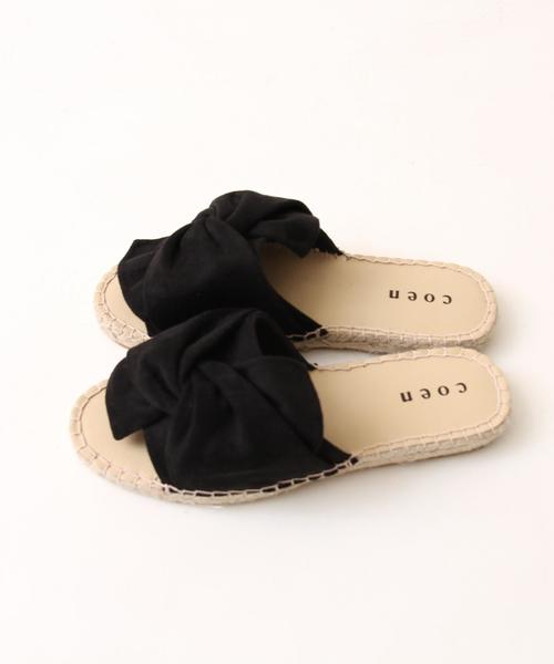 coen（コーエン）の「リボンフラットエスパドリーユサンダル（サンダル・レディース・ブラック/ダークブラウン/レッド系その他・LARGE/MEDIUM/SMALL）」の10枚目の写真