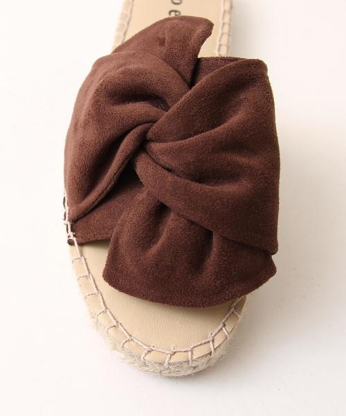 coen（コーエン）の「リボンフラットエスパドリーユサンダル（サンダル・レディース・ブラック/ダークブラウン/レッド系その他・LARGE/MEDIUM/SMALL）」の6枚目の写真