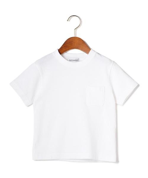 green label relaxing(グリーンレーベルリラクシング)の「STD GLR 吊り鹿の子パイル Tシャツ ◆(Tシャツ/カットソー・キッズ・オフホワイト/ブラック/グレー/ロイヤルブルー・125/105/115)」の1枚目の写真