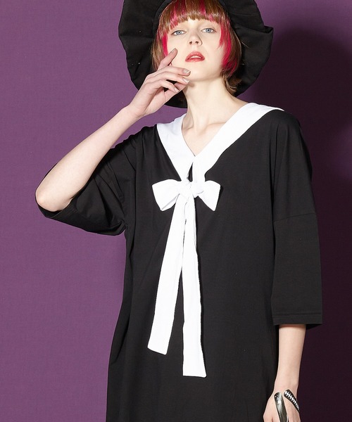 ankoROCK(アンコロック)の「セーラーTシャツ -メガビッグ-(Tシャツ/カットソー・レディース・A/H/C/D/E/F/B/G/I/J/K/L・ONE SIZE)」の3枚目の写真