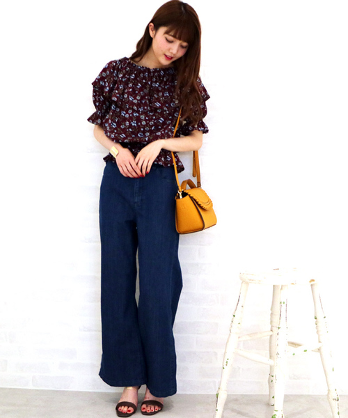 N.（N. Natural Beauty Basic）（エヌエヌナチュラルビューティーベーシック）の「◆フラワーオフショルブラウス（シャツ/ブラウス・レディース・ブラック系その他/ワイン/ベージュ系その他・MEDIUM）」の16枚目の写真