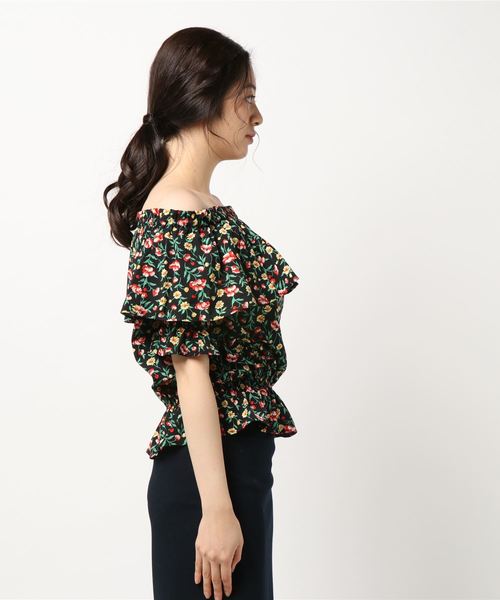 N.（N. Natural Beauty Basic）（エヌエヌナチュラルビューティーベーシック）の「◆フラワーオフショルブラウス（シャツ/ブラウス・レディース・ブラック系その他/ワイン/ベージュ系その他・MEDIUM）」の19枚目の写真