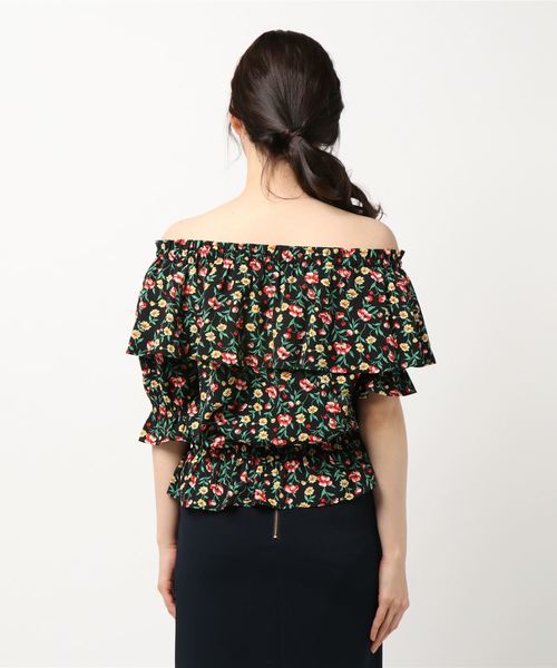 N.（N. Natural Beauty Basic）（エヌエヌナチュラルビューティーベーシック）の「◆フラワーオフショルブラウス（シャツ/ブラウス・レディース・ブラック系その他/ワイン/ベージュ系その他・MEDIUM）」の20枚目の写真