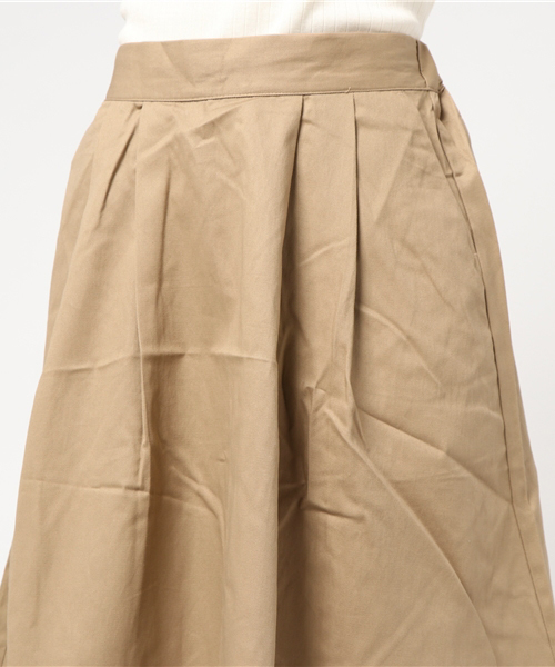 earth music&ecology（アースミュージックアンドエコロジー）の「ツイルイレヘムタックスカート（スカート・レディース・ネイビー/ベージュ/イエロー/カーキ・FREE）」の10枚目の写真