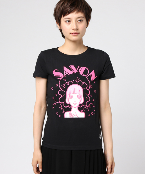 MEDICOM TOY(メディコムトイ)の「ルネブティック Tシャツ SAVON ガールズサイズ ブラック(Tシャツ/カットソー・レディース・ブラック・MEDIUM/SMALL/LARGE)」の2枚目の写真