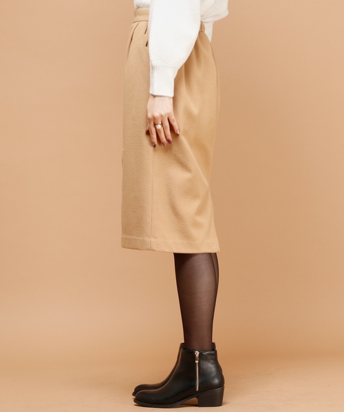 natural couture（ナチュラルクチュール）の「スカラップポケットゆるタイト（スカート・レディース・ブラック/オフホワイト/キャメル/グレー/ブラック系その他/グリーン・FREE）」の15枚目の写真