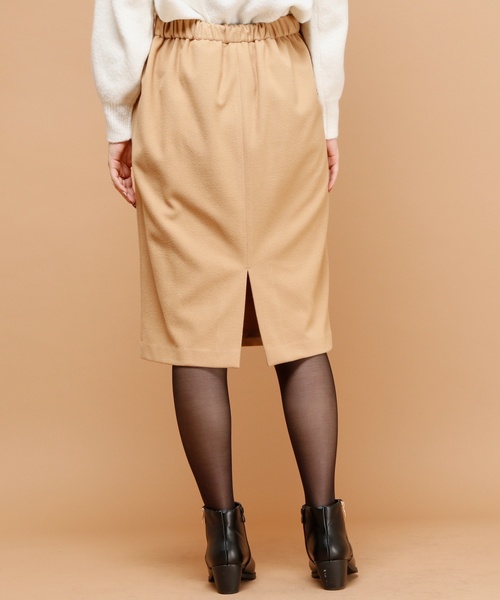 natural couture（ナチュラルクチュール）の「スカラップポケットゆるタイト（スカート・レディース・ブラック/オフホワイト/キャメル/グレー/ブラック系その他/グリーン・FREE）」の16枚目の写真