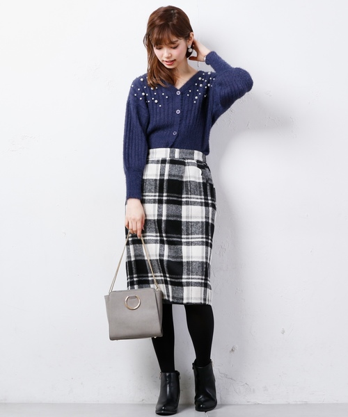 natural couture（ナチュラルクチュール）の「スカラップポケットゆるタイト（スカート・レディース・ブラック/オフホワイト/キャメル/グレー/ブラック系その他/グリーン・FREE）」の22枚目の写真