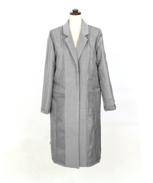 Pierrot（ピエロ）の「ウールタッチロング チェスターコート（ダウンジャケット/コート・レディース・オフホワイト/ブラック/グレー/キャメル/ラベンダー/チェック/ブルー系その他/ライトベージュ・L/M）」の18枚目の写真