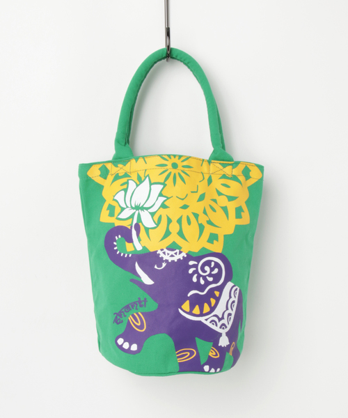 チャイハネ(チャイハネ)の「【チャイハネ】アミーゴバケツバッグ(トートバッグ・レディース・オフホワイト/ブラックミックス/ライム/エメラルド/ブルー/ホワイト×グリーン/ダークブルー/ブルー系その他/オレンジ・FREE)」の6枚目の写真