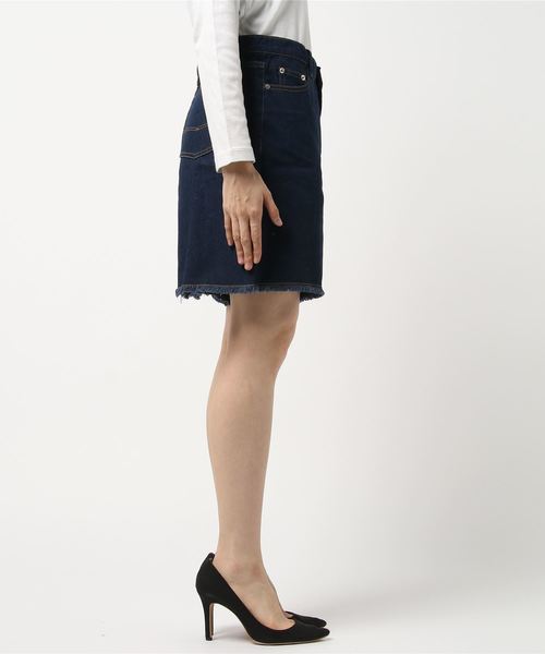 STYLEBLOCK（スタイルブロック）の「カットオフデニムショートパンツ（デニムパンツ・レディース・ブルー/ライトブルー/ダークブルー・L/M/S/XL/XS）」の4枚目の写真