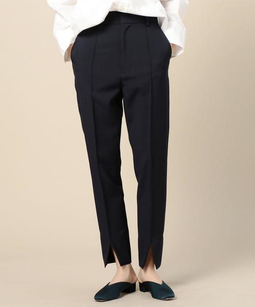 BEAUTY&YOUTH UNITED ARROWS（ビューティーアンドユースユナイテッドアローズ）の「BY テーパードスリット9分丈パンツ o（その他パンツ・レディース・イエロー/ネイビー・MEDIUM/SMALL/LARGE）」の2枚目の写真