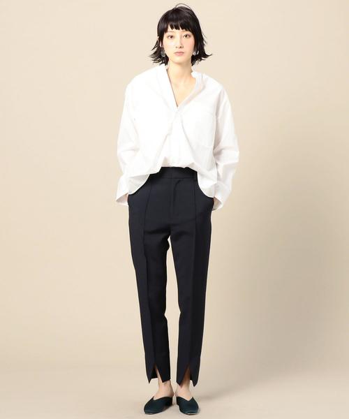 BEAUTY&YOUTH UNITED ARROWS（ビューティーアンドユースユナイテッドアローズ）の「BY テーパードスリット9分丈パンツ o（その他パンツ・レディース・イエロー/ネイビー・MEDIUM/SMALL/LARGE）」の11枚目の写真