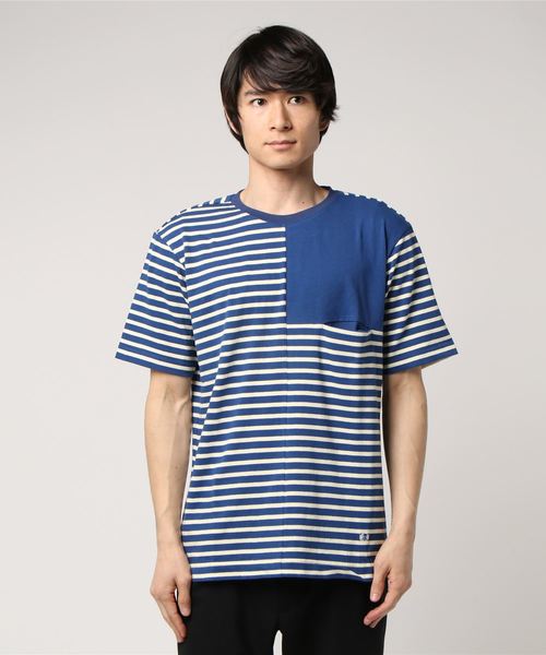 McGREGOR（マックレガー）の「天竺パネル切り替えTシャツ（Tシャツ/カットソー・メンズ・ホワイト/ライム/ブルー系その他・L/M/LL）」の3枚目の写真