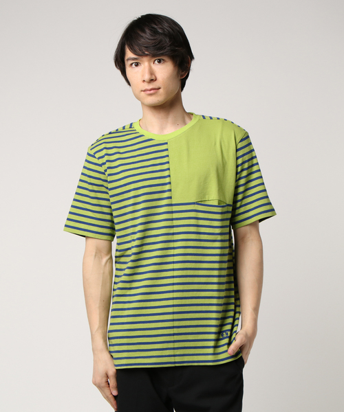 McGREGOR（マックレガー）の「天竺パネル切り替えTシャツ（Tシャツ/カットソー・メンズ・ホワイト/ライム/ブルー系その他・L/M/LL）」の2枚目の写真