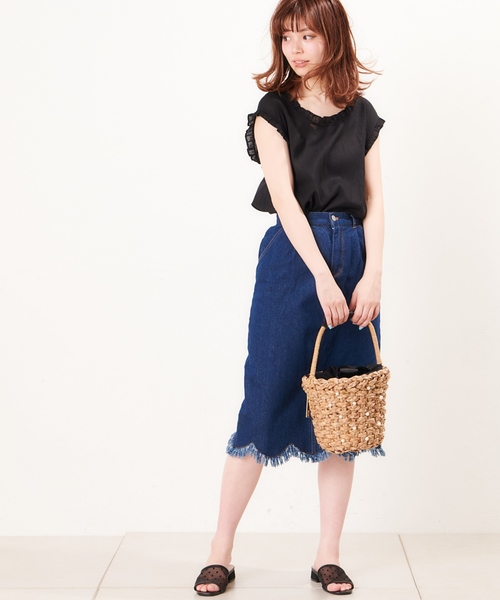 natural couture（ナチュラルクチュール）の「プチプラ・リネンフリル2WAYブラウス（シャツ/ブラウス・レディース・ブラック/ピンク/イエロー/アイボリー・FREE）」の8枚目の写真