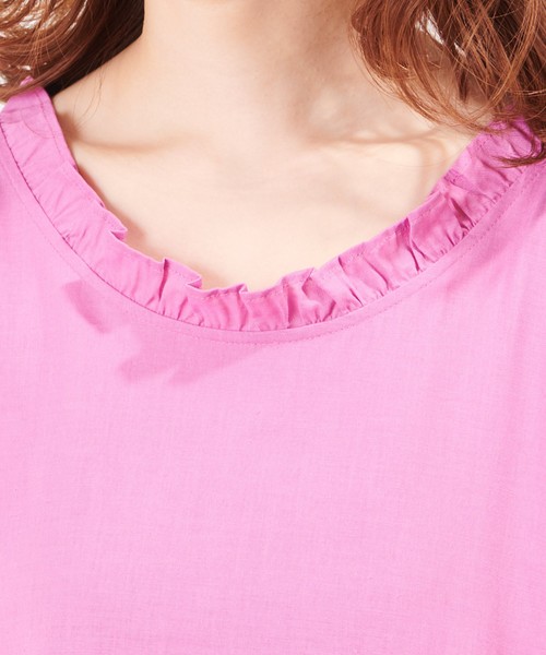 natural couture（ナチュラルクチュール）の「プチプラ・リネンフリル2WAYブラウス（シャツ/ブラウス・レディース・ブラック/ピンク/イエロー/アイボリー・FREE）」の20枚目の写真