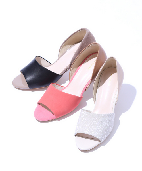 Au BANNISTER（オゥバニスター）の「セパレートオープントゥ（パンプス・レディース・ブラック/ベージュ/ピンク・35/36/37/38/39）」の5枚目の写真