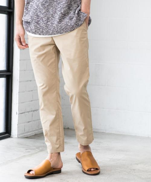 green label relaxing(グリーンレーベルリラクシング)の「SC STRCドビー イージー 9分丈 クロップド パンツ <吸水速乾> ◆(その他パンツ・メンズ・ベージュ/ネイビー/オリーブ・S/XL/XS/L/M)」の2枚目の写真