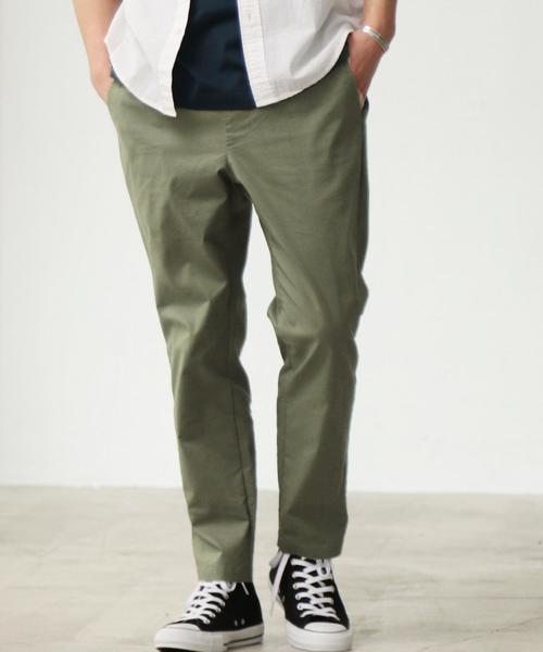 green label relaxing(グリーンレーベルリラクシング)の「SC STRCドビー イージー 9分丈 クロップド パンツ <吸水速乾> ◆(その他パンツ・メンズ・ベージュ/ネイビー/オリーブ・S/XL/XS/L/M)」の3枚目の写真