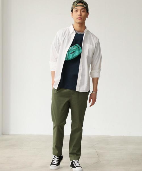 green label relaxing(グリーンレーベルリラクシング)の「SC STRCドビー イージー 9分丈 クロップド パンツ <吸水速乾> ◆(その他パンツ・メンズ・ベージュ/ネイビー/オリーブ・S/XL/XS/L/M)」の18枚目の写真