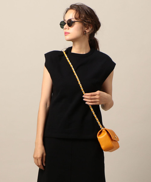 BEAUTY&YOUTH UNITED ARROWS(ビューティーアンドユースユナイテッドアローズ)の「BY ヘビーコットン裏毛フレンチスリーブカットソー ◆(Tシャツ/カットソー・レディース・ナチュラル/ブラック/モカ・FREE)」の2枚目の写真