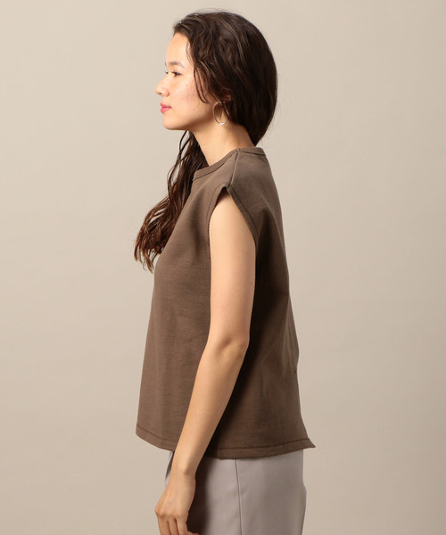 BEAUTY&YOUTH UNITED ARROWS(ビューティーアンドユースユナイテッドアローズ)の「BY ヘビーコットン裏毛フレンチスリーブカットソー ◆(Tシャツ/カットソー・レディース・ナチュラル/ブラック/モカ・FREE)」の6枚目の写真