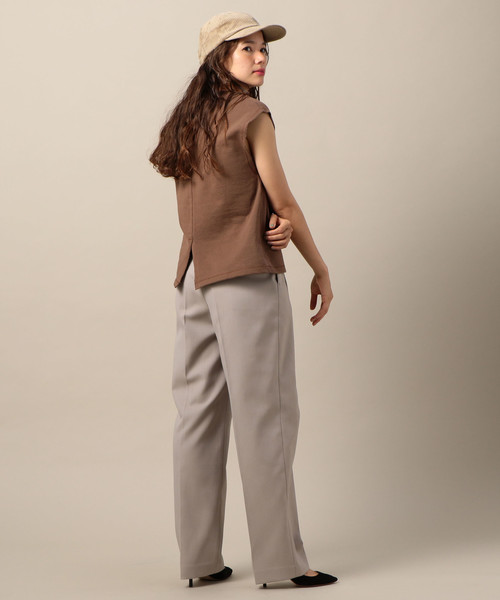 BEAUTY&YOUTH UNITED ARROWS(ビューティーアンドユースユナイテッドアローズ)の「BY ヘビーコットン裏毛フレンチスリーブカットソー ◆(Tシャツ/カットソー・レディース・ナチュラル/ブラック/モカ・FREE)」の4枚目の写真
