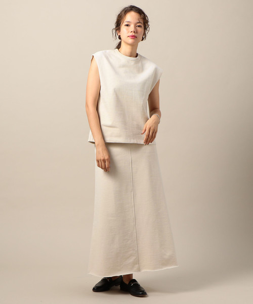 BEAUTY&YOUTH UNITED ARROWS(ビューティーアンドユースユナイテッドアローズ)の「BY ヘビーコットン裏毛フレンチスリーブカットソー ◆(Tシャツ/カットソー・レディース・ナチュラル/ブラック/モカ・FREE)」の5枚目の写真