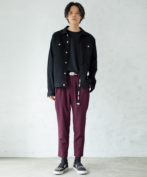 WEGO（ウィゴー）の「WEGO/ストレッチペグトップスラックス（スラックス・メンズ・ブラック/ワイン・SMALL/MEDIUM/LARGE）」の5枚目の写真