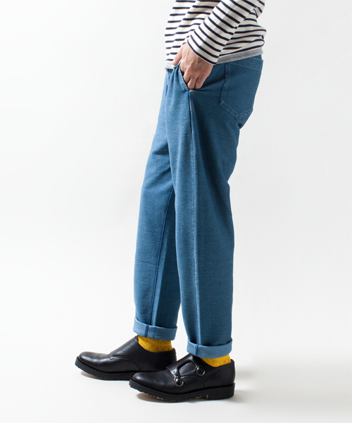 NANO universe（ナノユニバース）の「LOST DESSAU(ロストデッザウ)/ インディゴニットクロップド（その他パンツ・メンズ・インディゴブルー/サックスブルー/ネイビー・44/46/48）」の4枚目の写真