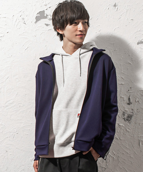 MinoriTY（マイノリティ）の「スナップボタントラックジャケット ラインジャージ（その他アウター・メンズ・パープル/テラコッタ/ブラック系その他/ブラック系その他2・M/L）」の4枚目の写真