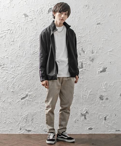 MinoriTY（マイノリティ）の「スナップボタントラックジャケット ラインジャージ（その他アウター・メンズ・パープル/テラコッタ/ブラック系その他/ブラック系その他2・M/L）」の13枚目の写真