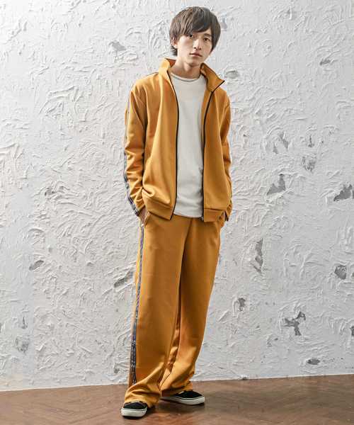 MinoriTY（マイノリティ）の「スナップボタントラックジャケット ラインジャージ（その他アウター・メンズ・パープル/テラコッタ/ブラック系その他/ブラック系その他2・M/L）」の5枚目の写真