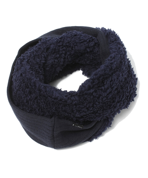 Lui's(ルイス)の「Lui's ボアスヌード(ストール/ショール・メンズ・ブラック/ネイビー・FREE)」の1枚目の写真