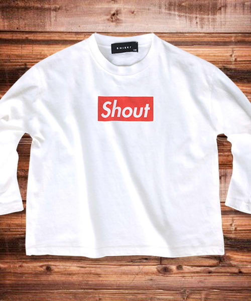 THE CASUAL（カジュアル）の「プリント長袖BIGロンT カットソー キッズ（Tシャツ/カットソー・キッズ・チャコール/レモンイエロー/ブルー系その他/ネイビー/杢グレー/ロイヤルブルー/オフホワイト/レッド/ホワイト系その他2/ホワイト系その他・130cm/160cm/140cm/150cm/120cm/110cm）」の2枚目の写真