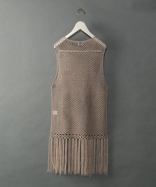 6(roku) メッシュフリンジノースリーブ 6(roku) メッシュフリンジノースリーブ