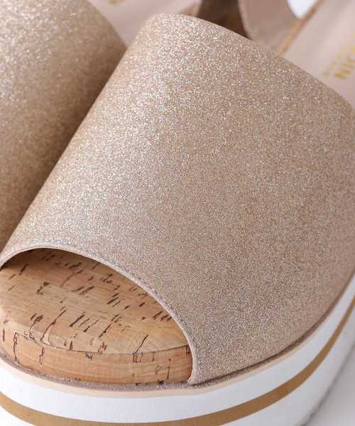 one after another NICE CLAUP（ワンアフターアナザーナイスクラップ）の「ライン入り厚底サンダル（サンダル・レディース・アイボリー/ゴールド/ライトベージュ・SMALL/MEDIUM/LARGE）」の21枚目の写真