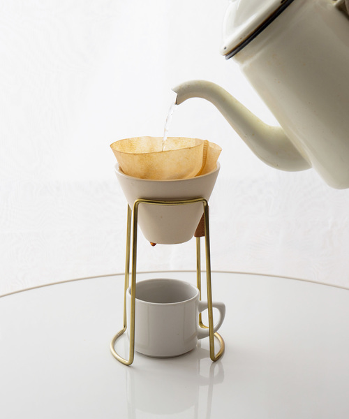 sarasa design（サラサデザイン）の「セット販売●b2c コーヒードリッパースタンド＆ドリッパー（ストーンウェア）（キッチンツール・レディース・ゴールド系その他/ゴールド系その他2・ONESIZE）」の8枚目の写真