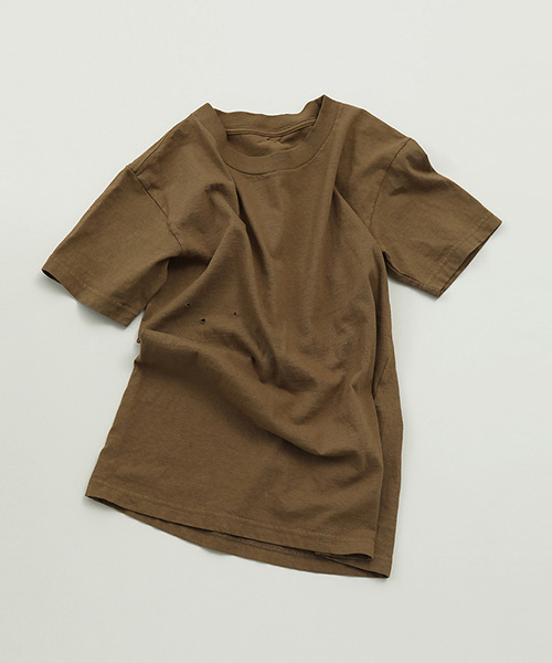 TODAYFUL（トゥデイフル）の「VintageダメージTシャツ（Tシャツ/カットソー・レディース・ホワイト/カーキ/モカ・FREE）」の13枚目の写真