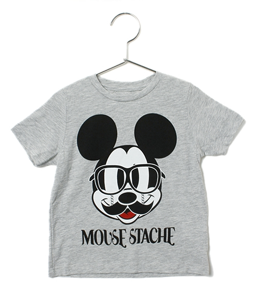 SHIPS(シップス)の「MINI FINE:MOUSE STACHE プリント ショートスリーブ TEE(baby) (Tシャツ/カットソー・キッズ・グレー・X-SMALL)」の1枚目の写真