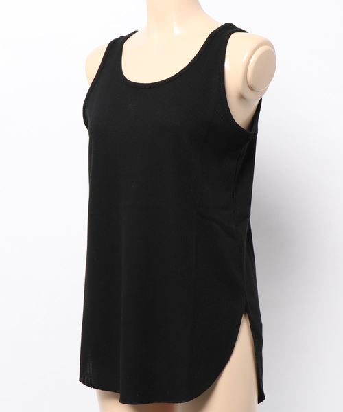 LOWRYS FARM（ローリーズファーム）の「ワッフルユルタンク　837627（タンクトップ・レディース・ブラック/ベージュ/オフホワイト・FREE）」の4枚目の写真