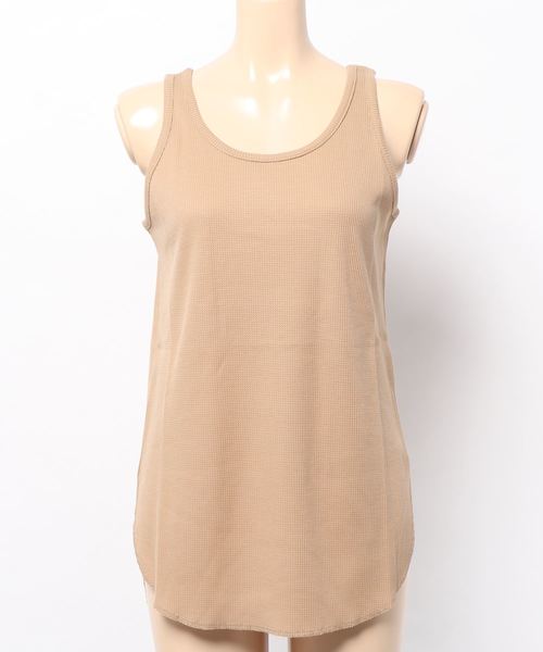 LOWRYS FARM（ローリーズファーム）の「ワッフルユルタンク　837627（タンクトップ・レディース・ブラック/ベージュ/オフホワイト・FREE）」の13枚目の写真