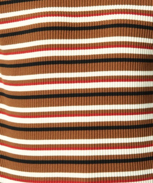 LOWRYS FARM（ローリーズファーム）の「マルチリブウシロアキ５Ｓ　840748（Tシャツ/カットソー・レディース・ブラウン/ブラック/オフホワイト/ネイビー/ベージュ・MEDIUM/LARGE）」の16枚目の写真